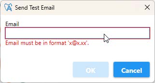 Enter your email to test your broadcast message.